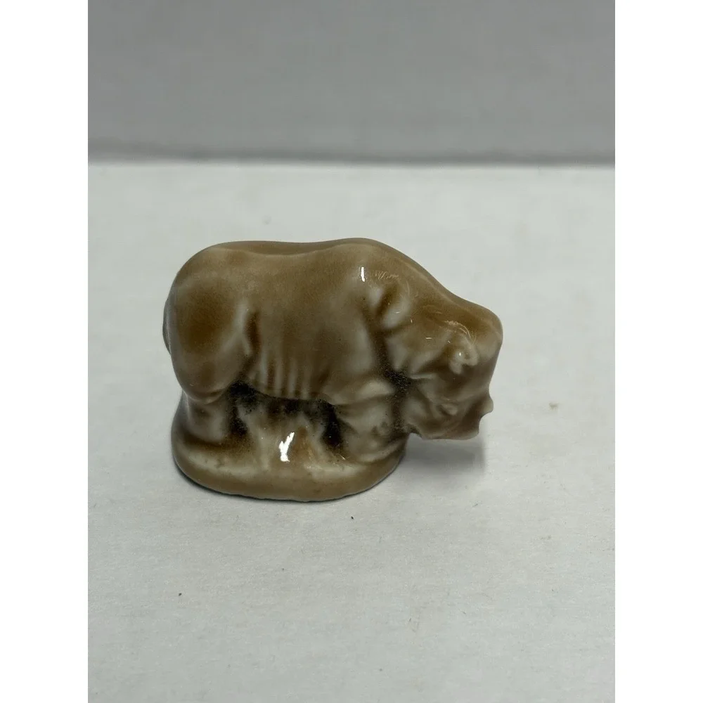Wade‎ England Whimsies Rhino Figurines Set of 2 Miniature Porcelain Glazed Set